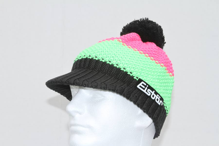Star Black, Green, Pink Pompon Cap 3204-909
