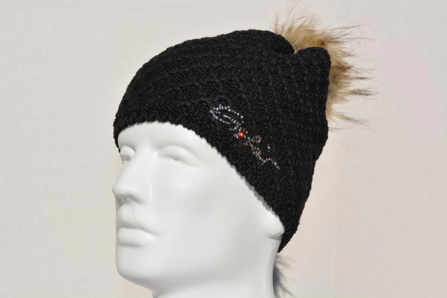 Ashley Lux Crystal Black Hat 3276-009