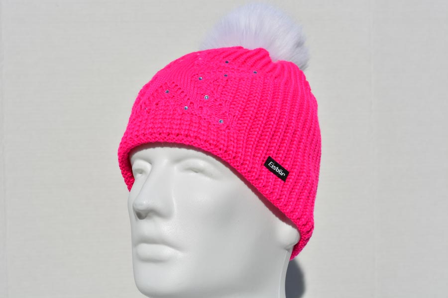 Chantel Fur Crystal Pink Hat #8009-442